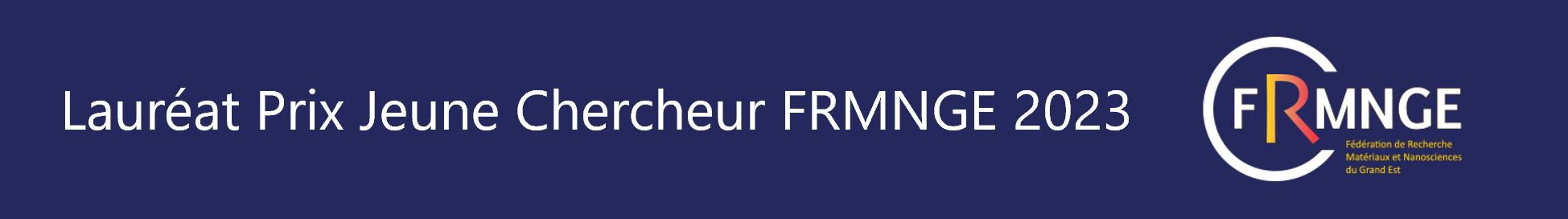 Lauréat Prix JEUNE CHERCHEUR FRMNGE 2023